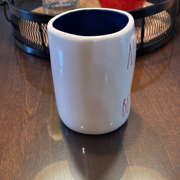 Rae Dunn Red White and Blue Ceramic Patriotic Mug America the Beautiful - Picture 4 of 7